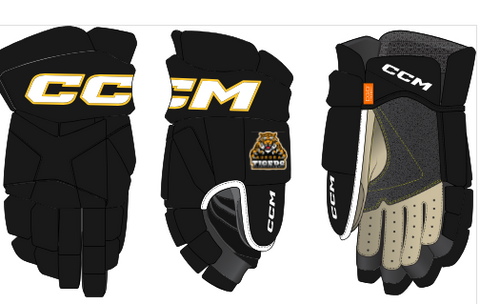 Custom Hockey Gloves - Aurora Tigers